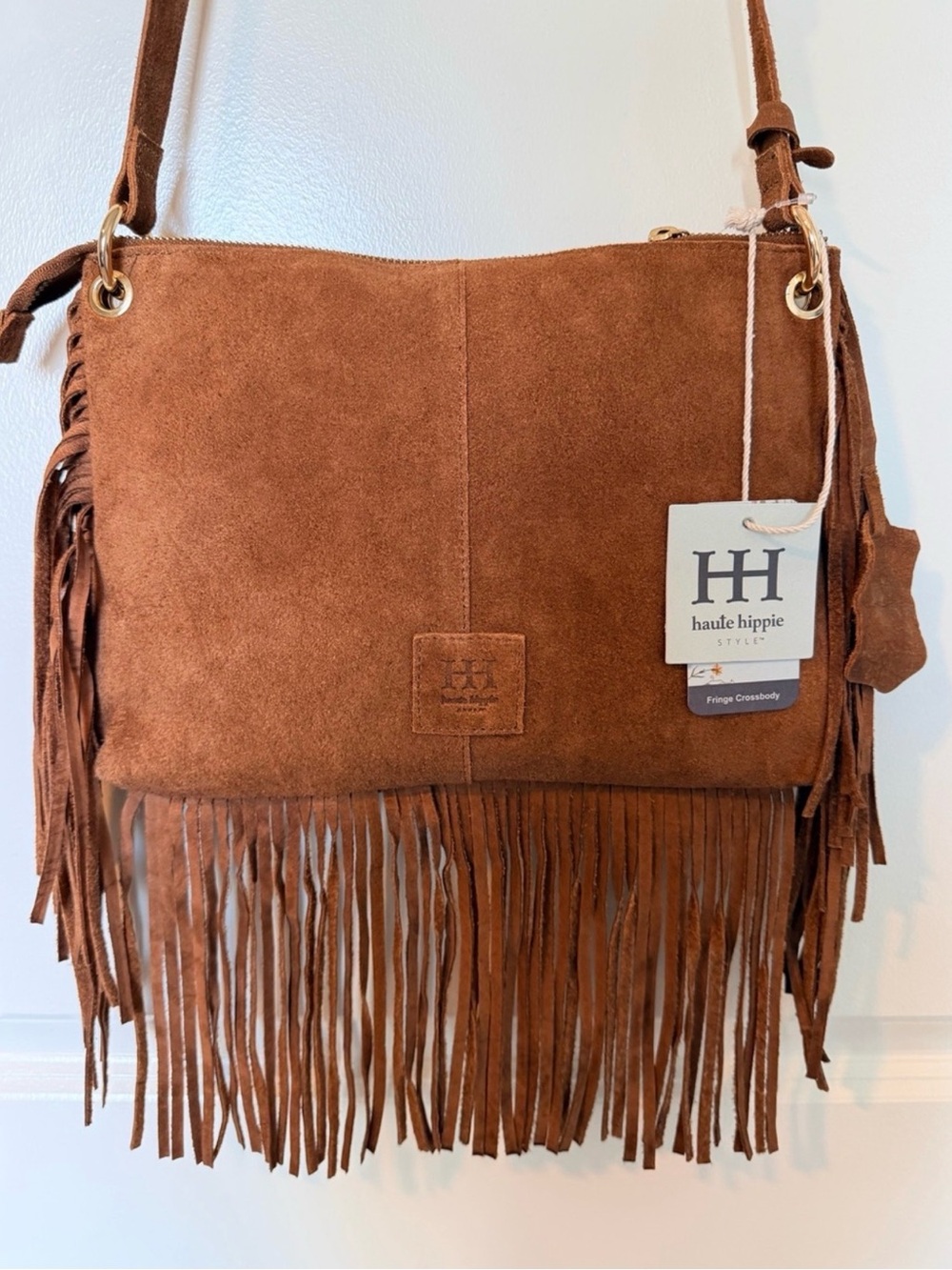 Haute Hippie NWT Fringed Suede Bag